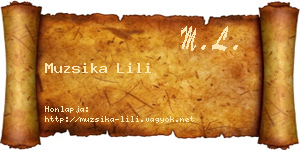 Muzsika Lili névjegykártya
